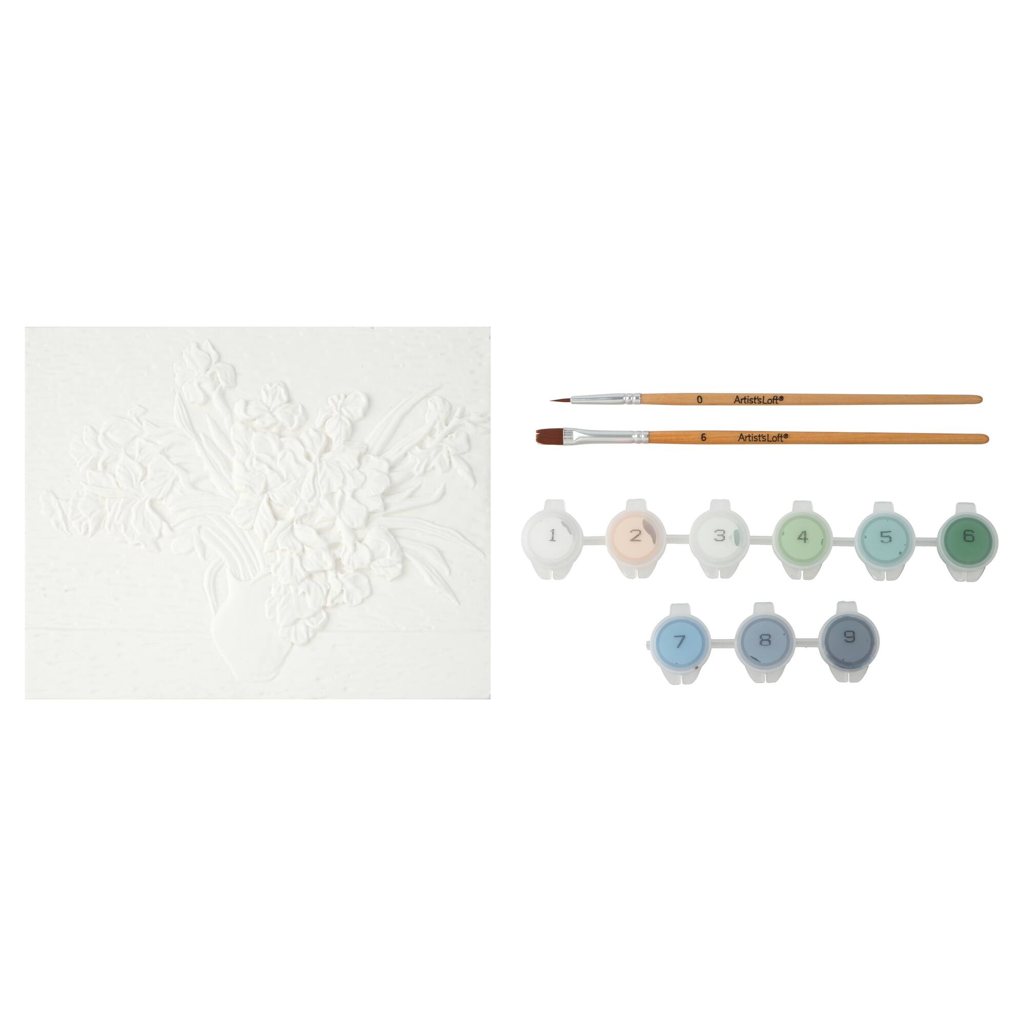 Irises in Vase Relief Painting Kit by Artist's Loft®